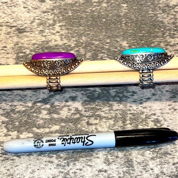 Boho Statement Ring Pair - Picture 2 of 2